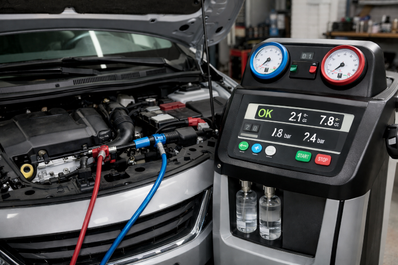 kontrola a plnění klimatizace