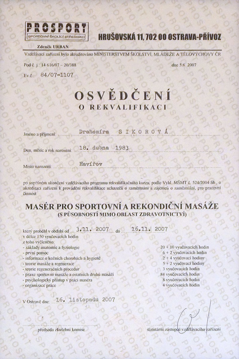 certifikát