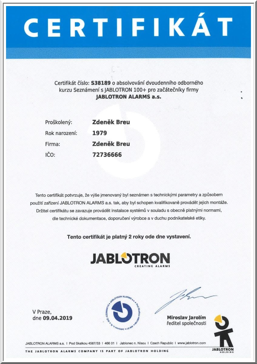 Certifikáty Breu