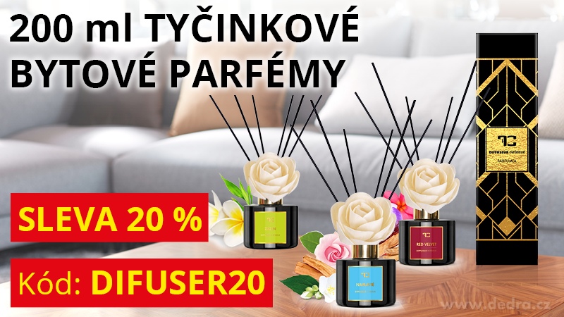 SLEVA 20 % NA TYČINKOVÉ DIFUZÉRY 200 ml