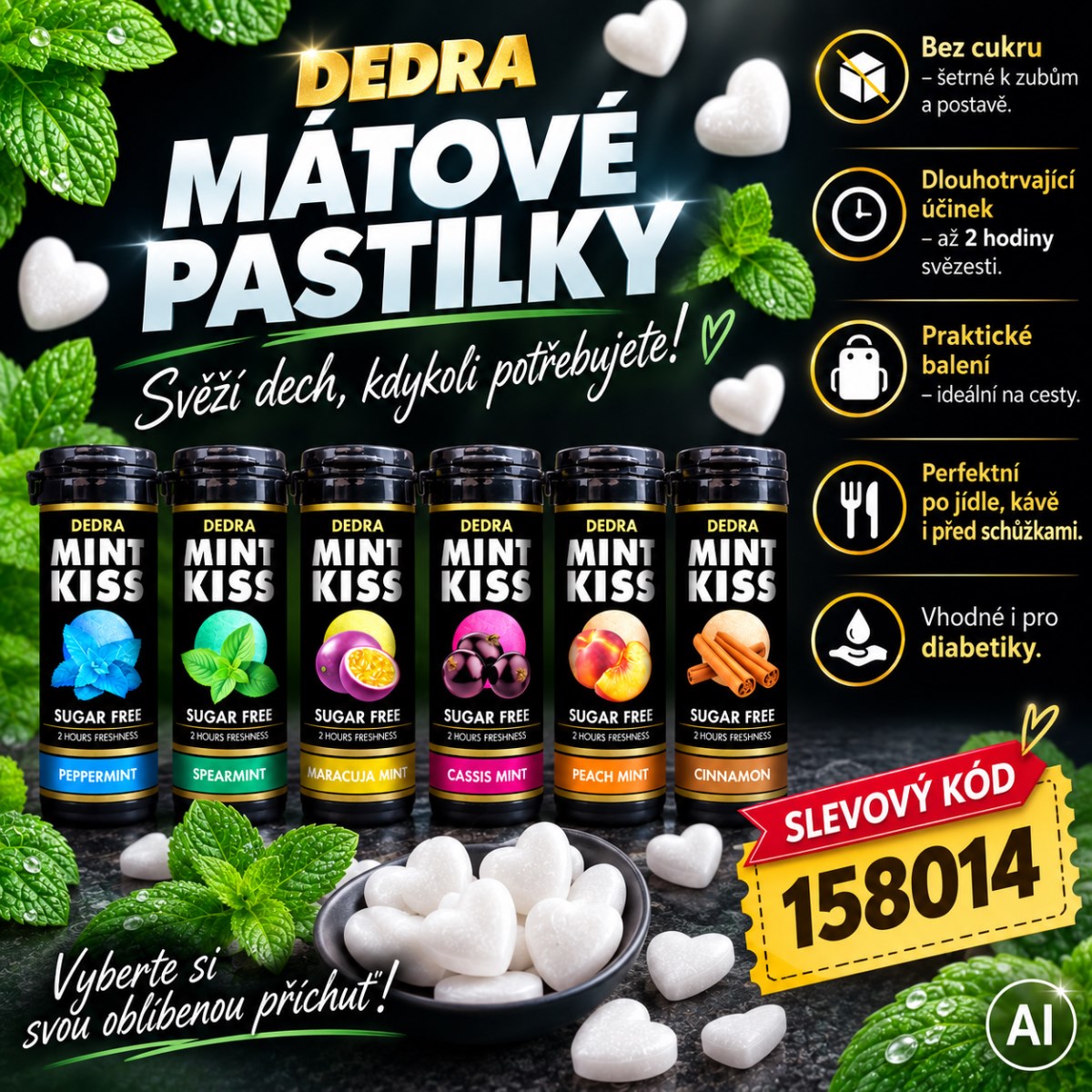 mátové pastilky
