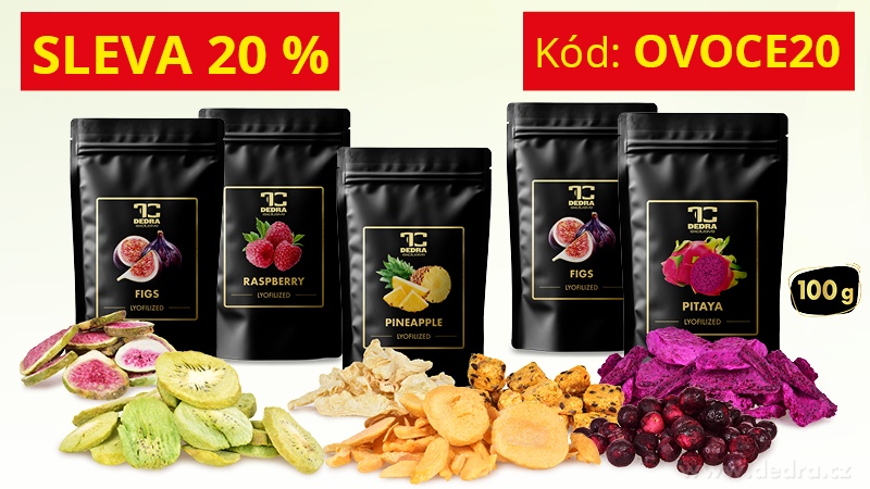 SLEVA 20 % NA VYBRANÉ LYOFILIZOVANÉ OVOCE