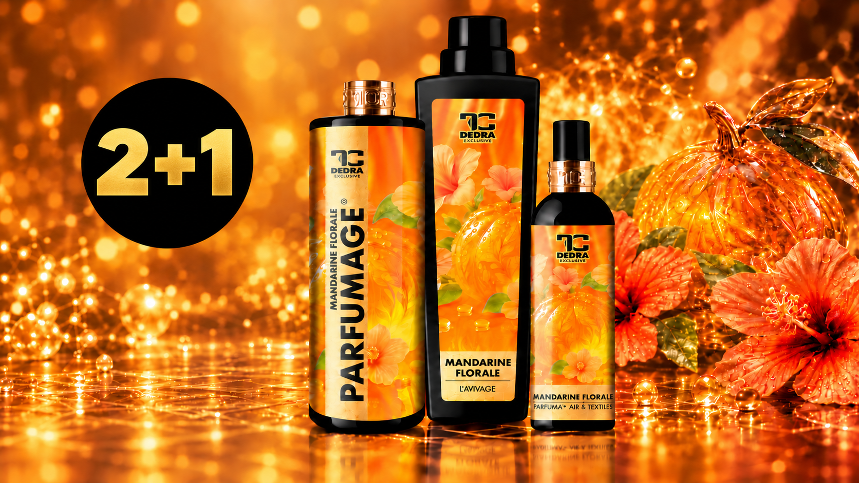 SADA MANDARINE FLORALE 2+1