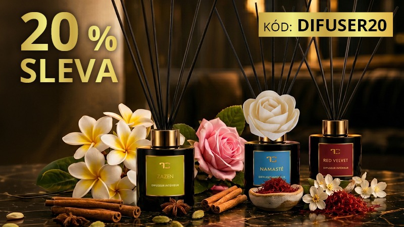 SLEVA 20 % NA TYČINKOVÉ DIFUZÉRY