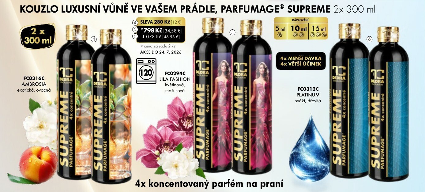 SADY PARFÉMŮ NA PRANÍ