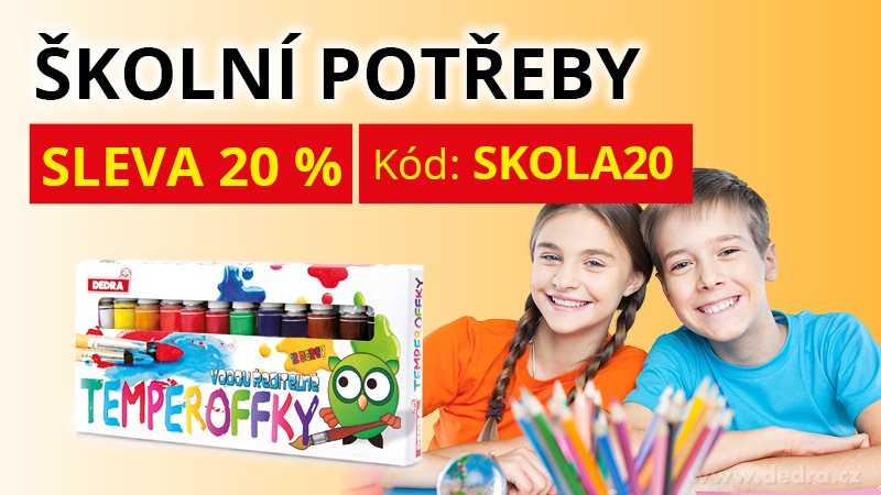 SLEVA 20 % na ŠKOLNÍ POTŘEBY