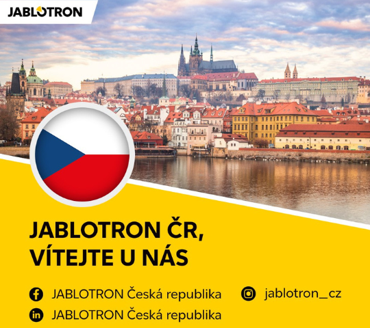 JABLOTRON v češtině na sociálních sítích FB, IG a LinkedIn