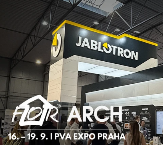 JABLOTRON na FOR ARCH 2026: Novinky, technologie a soutěž o set Mercury