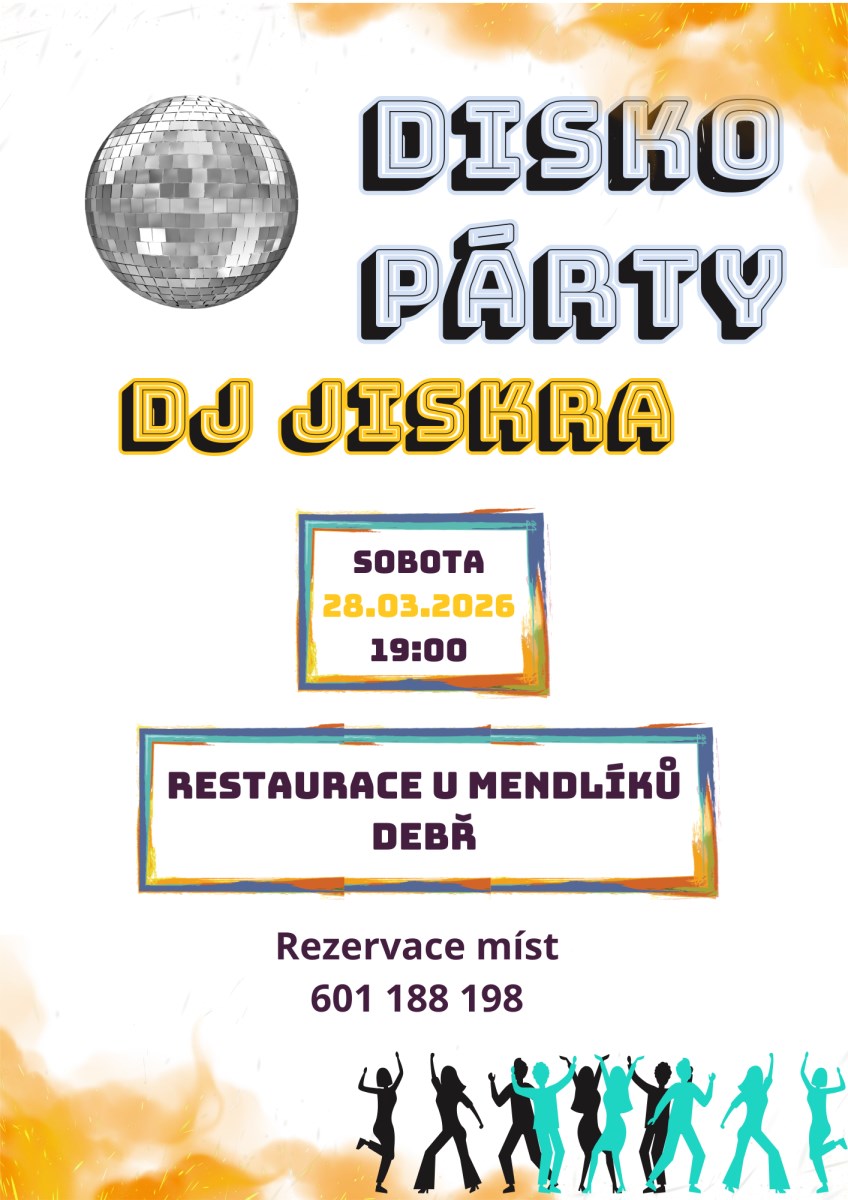 Diskopárty s DJ Jiskrou, 28.3.2026