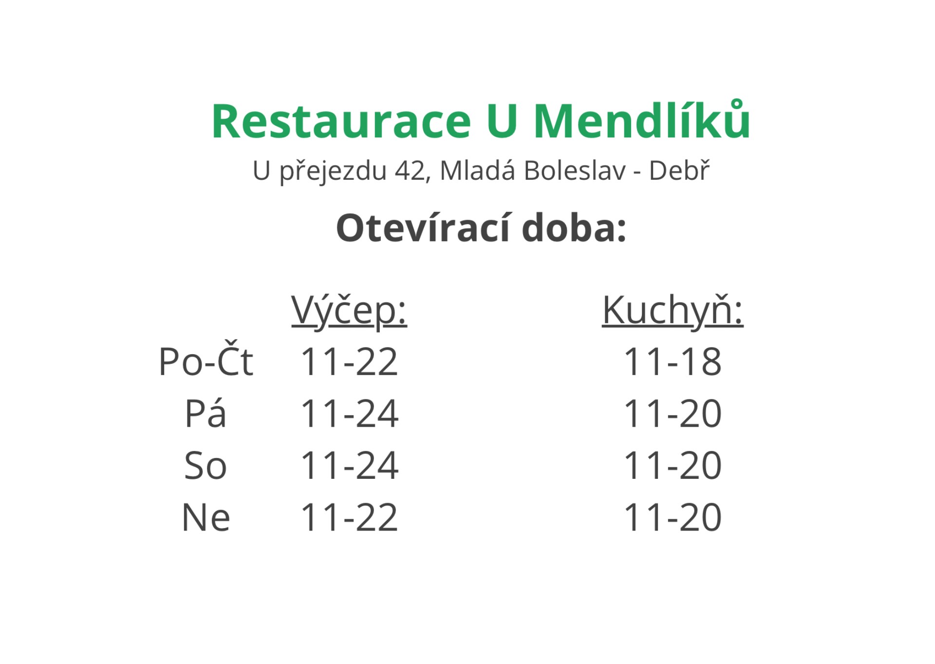 Otevírací doba