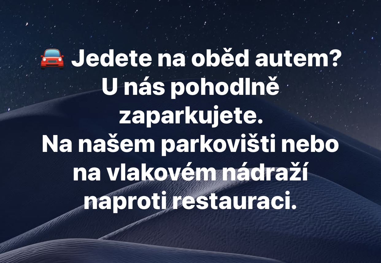 🚘 Pohodlné parkování