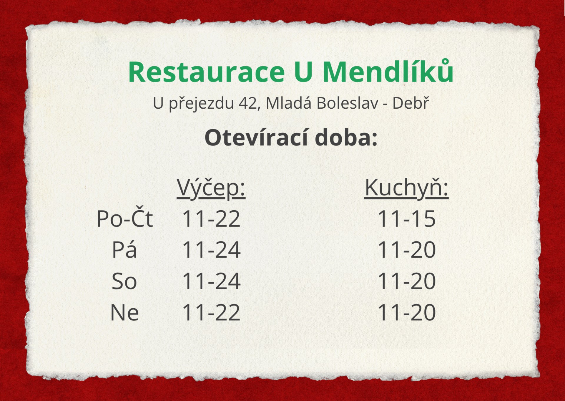 Otevírací doba