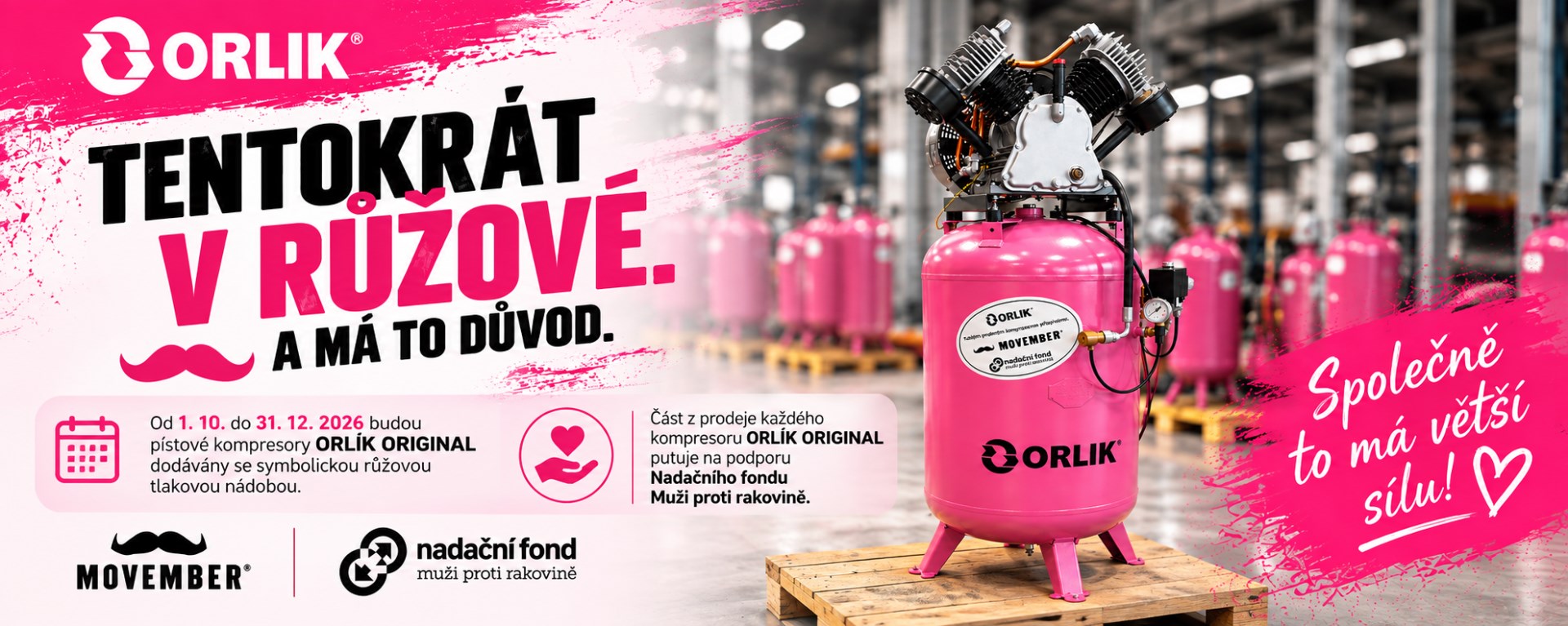 Kompresory Orlík Original v růžové barvě