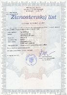 certifikát